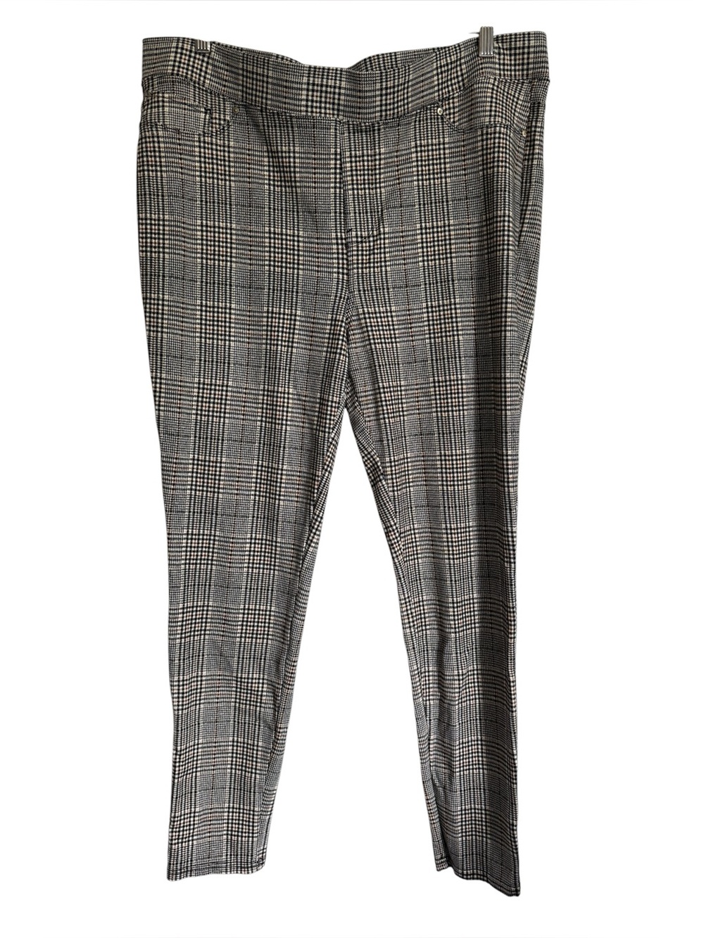 Seven7 Women's Black, brown & White Plaid Leggings